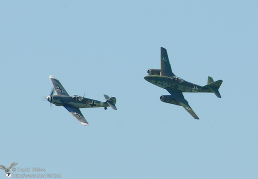 Bf 109 G-4 und Me 262